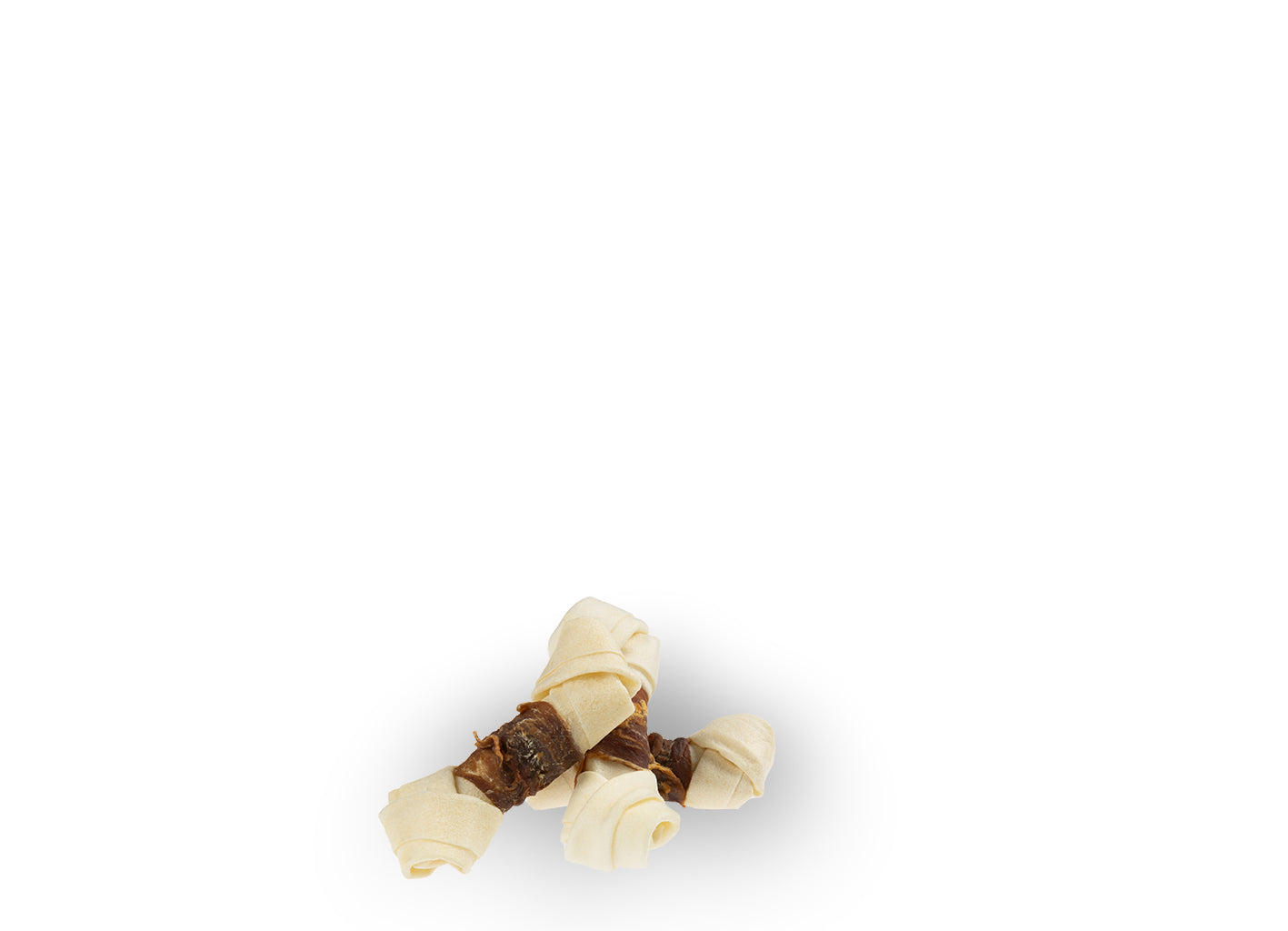 White Knotted Bone with Duck 10 cm - 11 cm