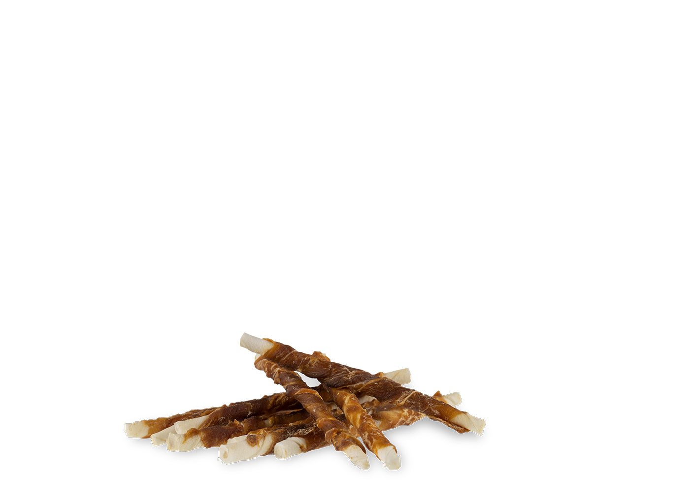 White Twisted Stick with Duck, 30 pcs, 12.5 cm