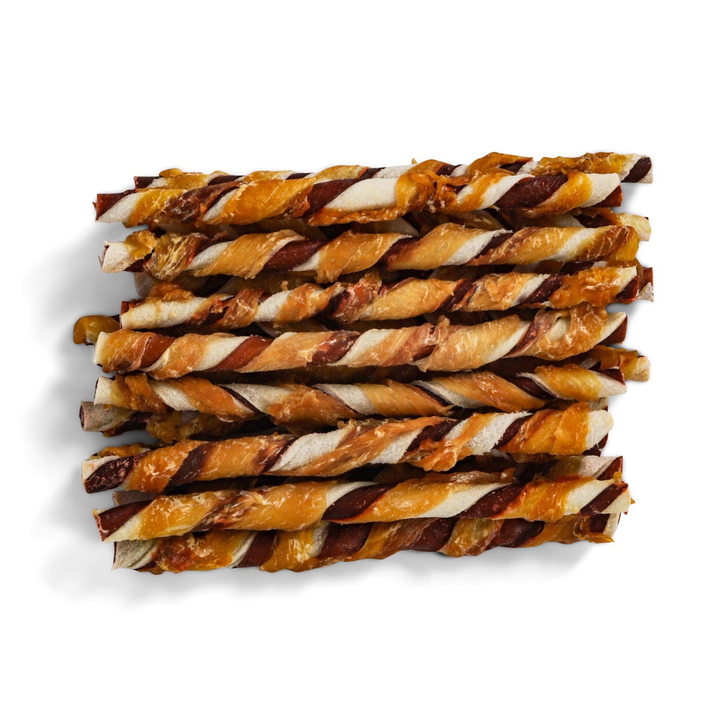 Multicolored Twisted Stick with Chicken, 100 pcs, 12.5 cm