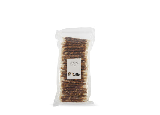 White Twisted Stick with Duck, 100 pcs, 12.5 cm