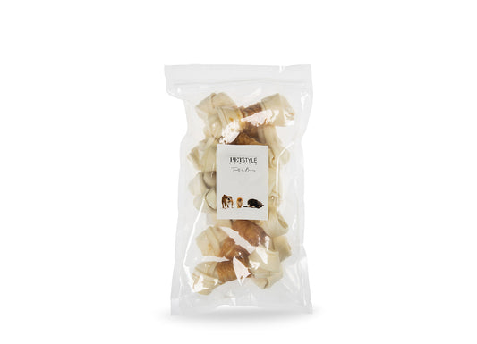 White Knotted Bone with Chicken 12.5 cm - 13.5 cm