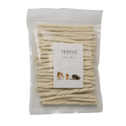 Twisted collagen sticks, 50 pcs, 12,5 cm