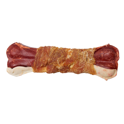 Multicolored pressed bone with chicken and beef, 6 pcs, 16 cm