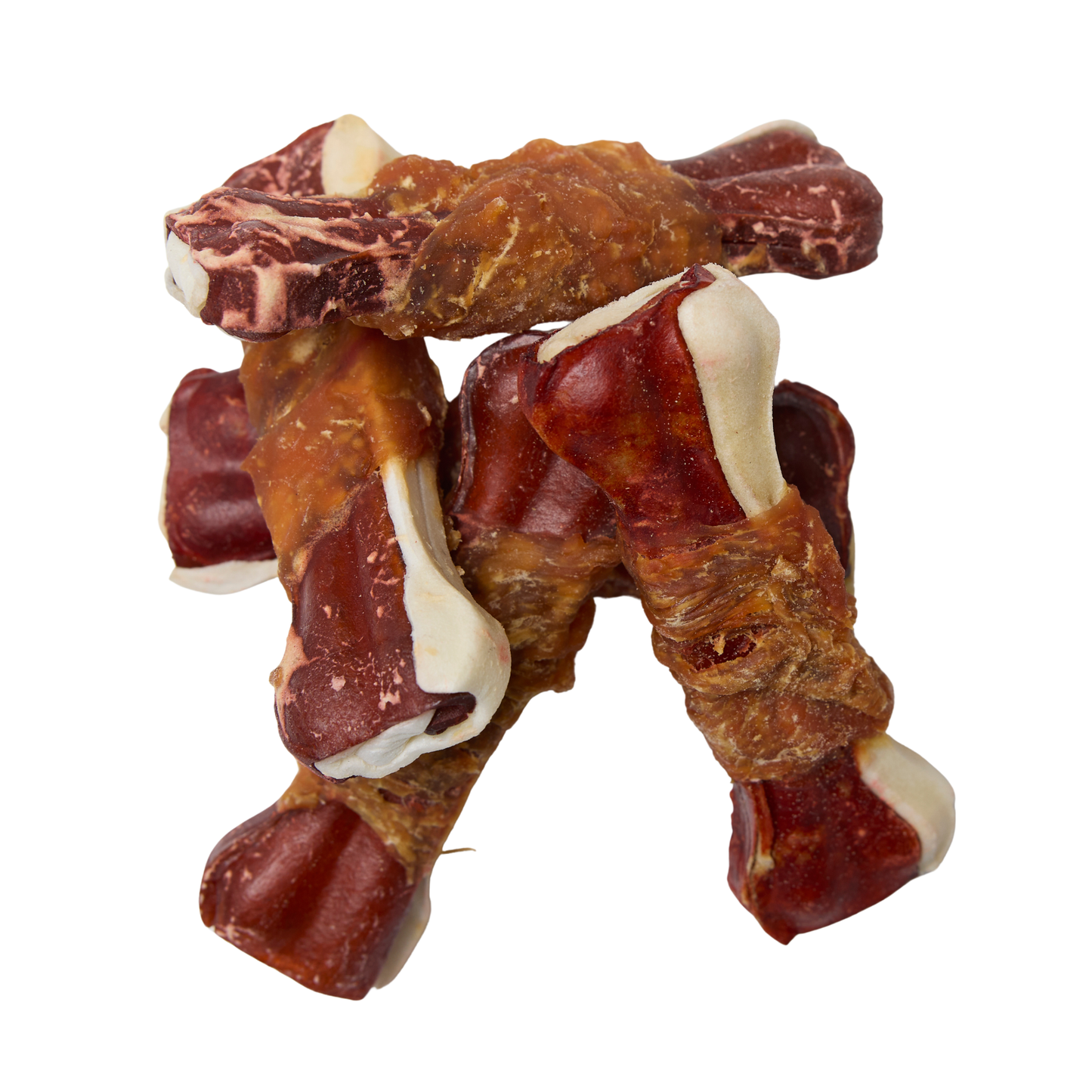 Multicolored pressed bone with chicken and beef, 20 pcs, 10 cm